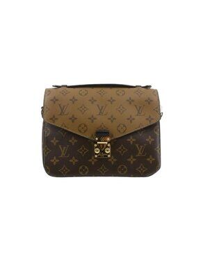 Louis Vuitton Handbag Pochette Metis Brown Monogram Reverse 2-Way Gold